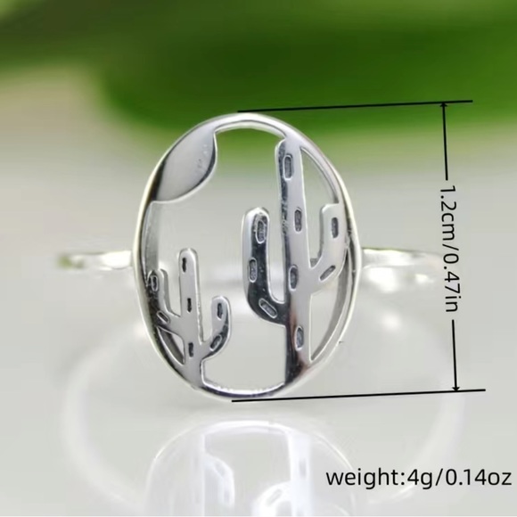 Silver Cactus Ring - Picture 6 of 8